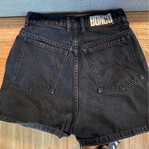 Bongo black denim shorts - vintage size 7 (26” waist)